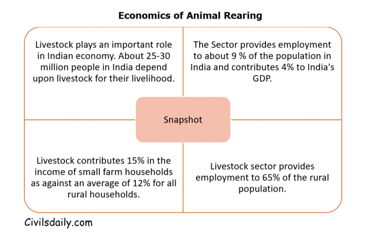 Economics of Animal Rearing in India - Civilsdaily