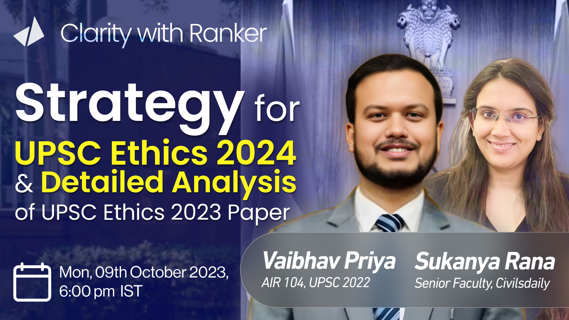 Ethics Strategy for UPSC 2024 by AIR 104 and Sukanya ma’am | Analysis ...
