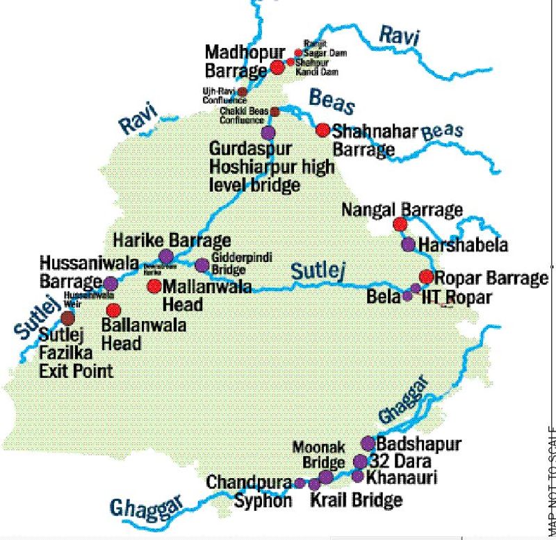 Rivers, Dams, and Headworks of Punjab