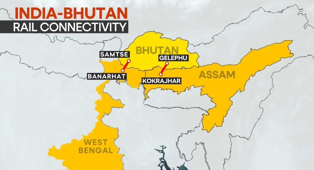 Kokrajhar-Gelephu and Banarhat-Samtse Railway Lines to Bhutan