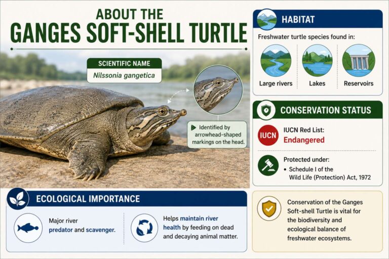 India’s First Satellite-Tagged Ganges soft-shell turtle Released in ...