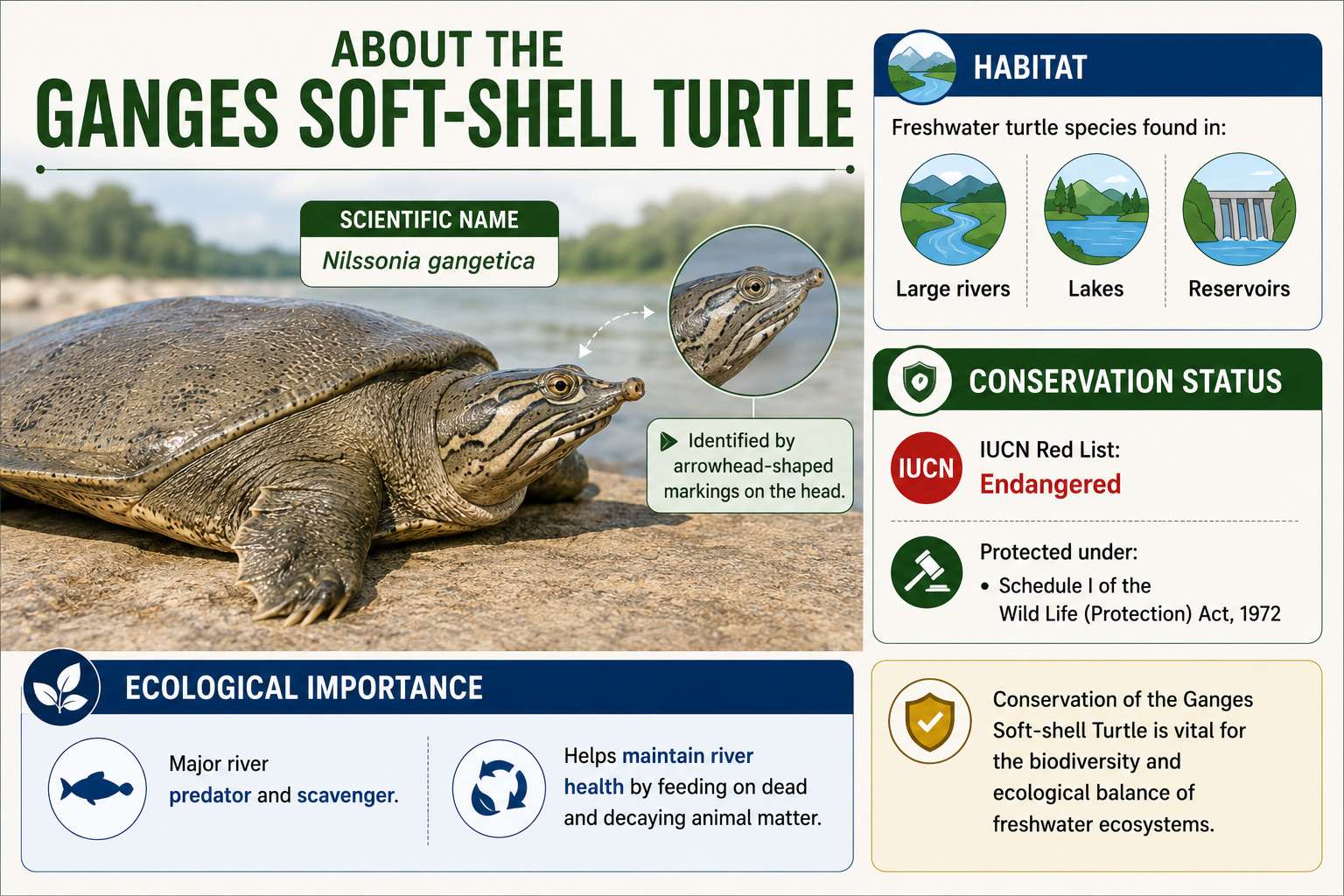 India’s First Satellite-Tagged Ganges soft-shell turtle Released in ...