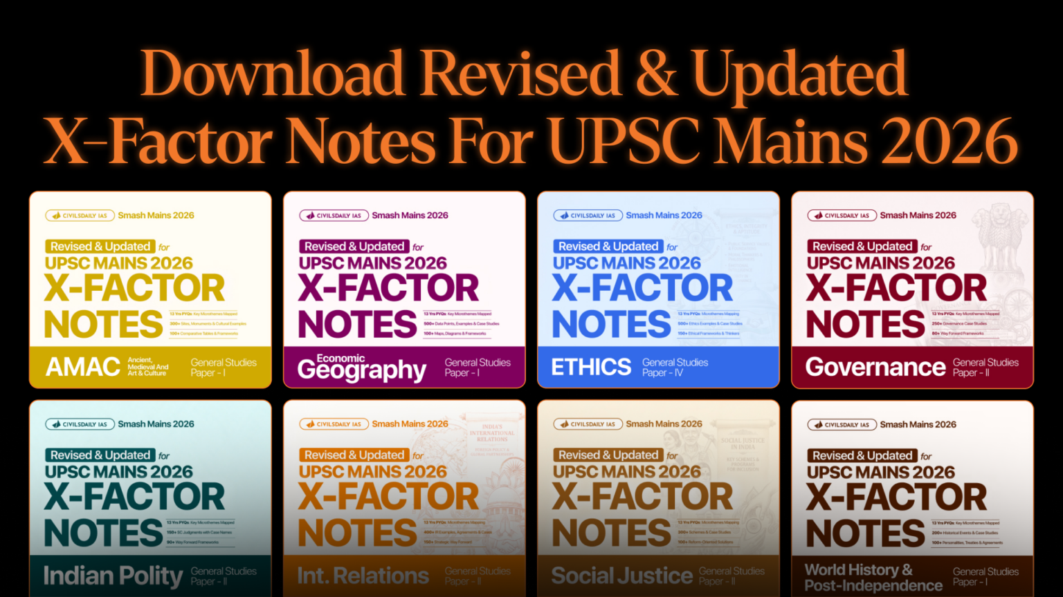 Launching Revised & Updated X-Factor Notes for UPSC Mains 2026 ...