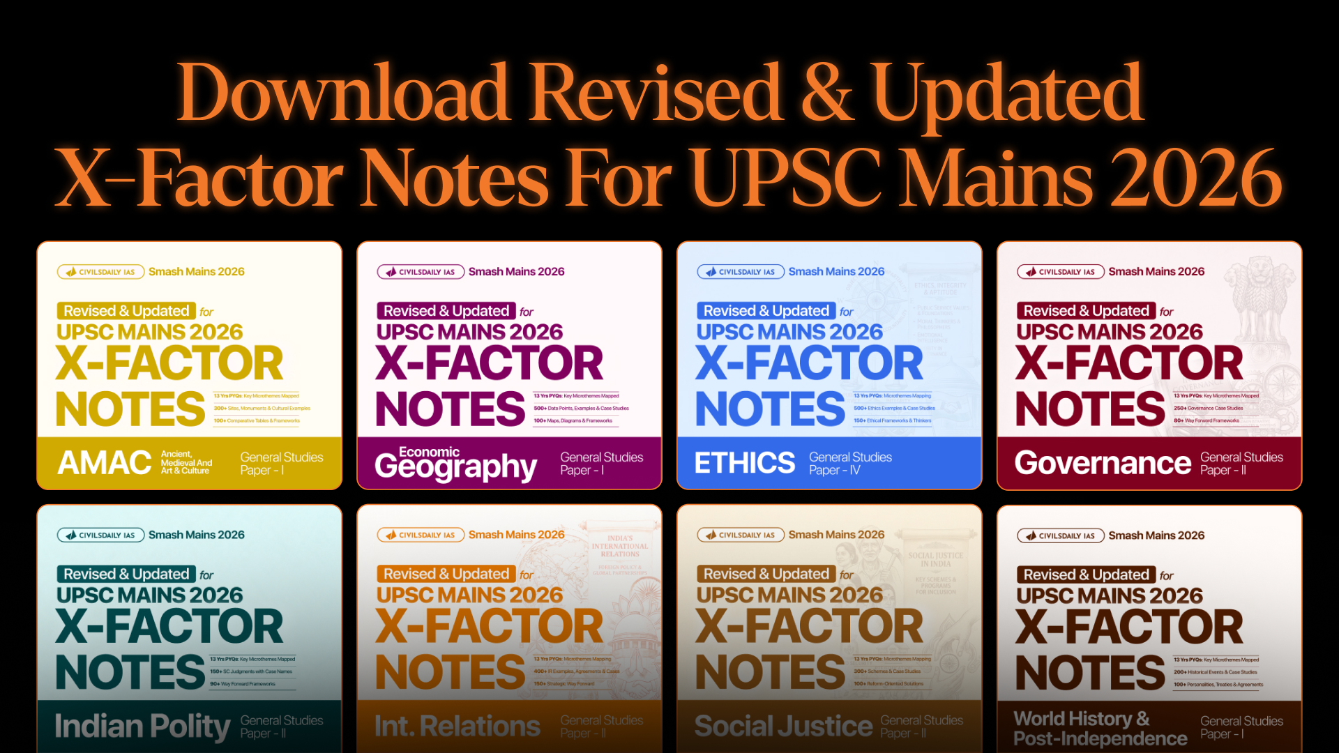 Launching Revised & Updated X-Factor Notes for UPSC Mains 2026