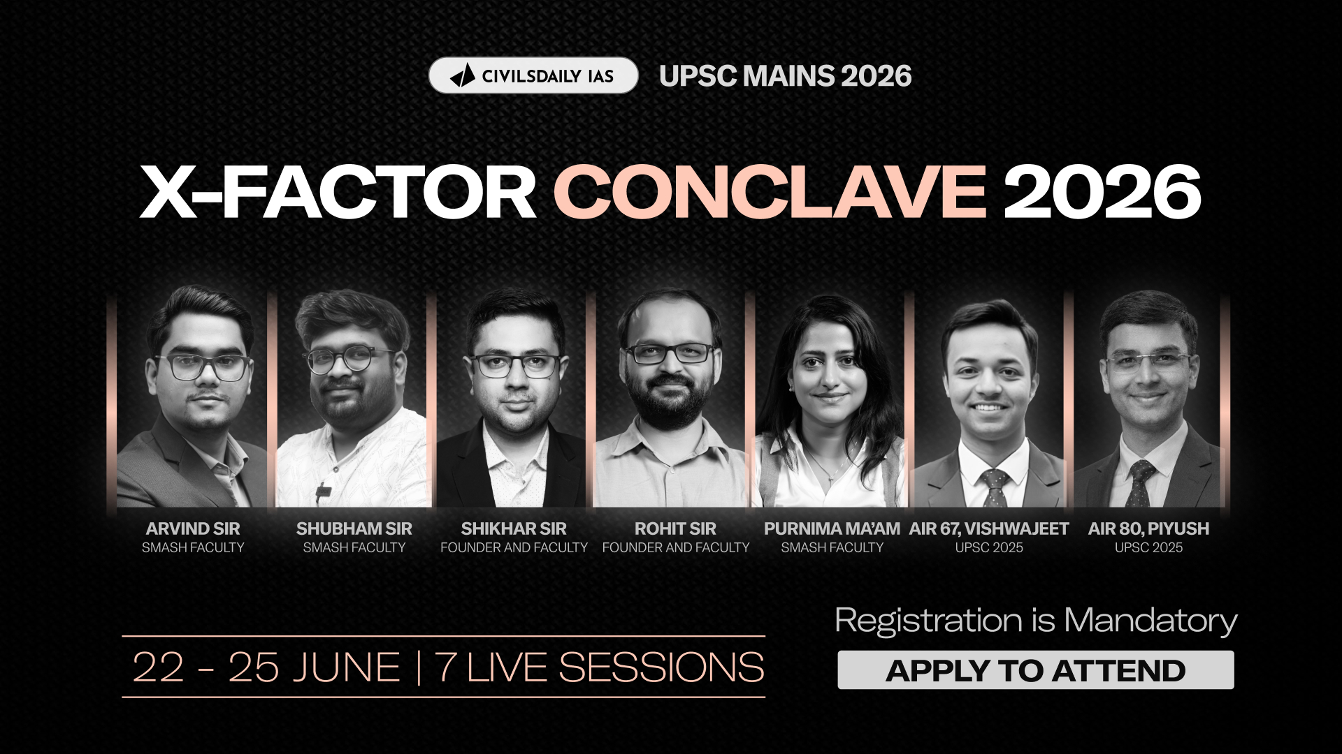 🔴X-FACTOR CONCLAVE 2026 | 22–25 June | 7 Live Sessions | Registration Mandatory