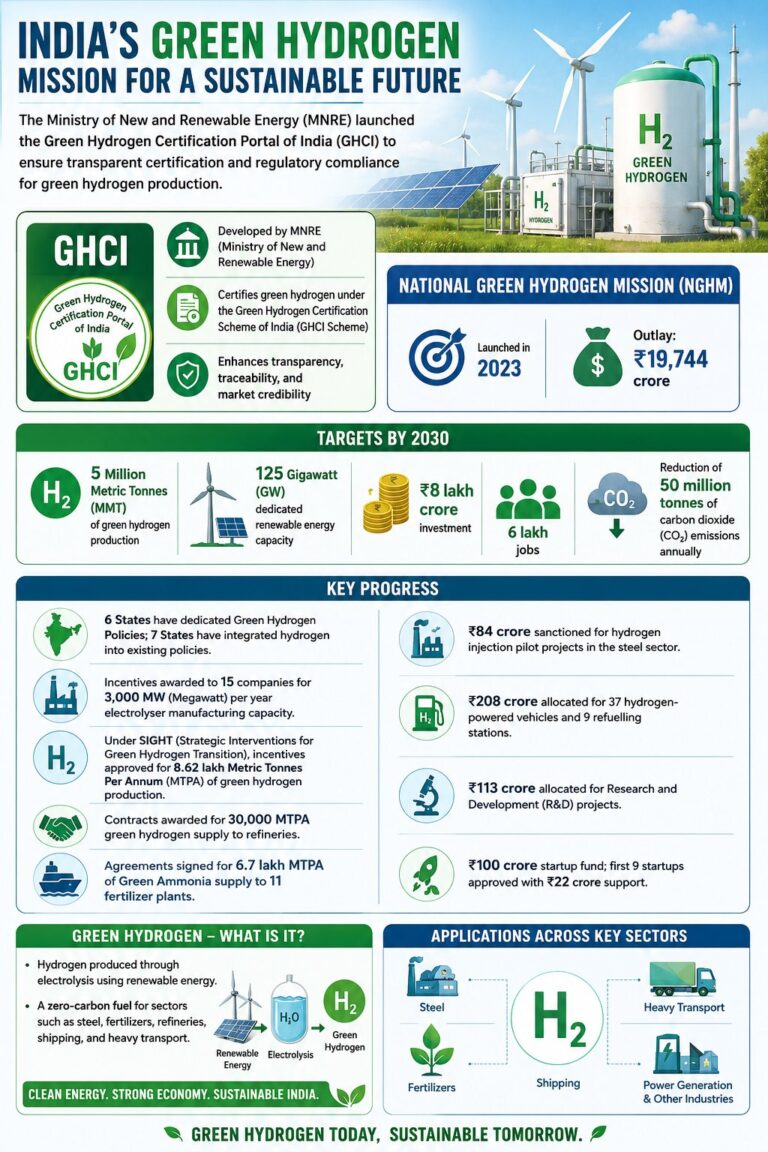 Green Hydrogen Certification Portal of India (GHCI) & National Green ...