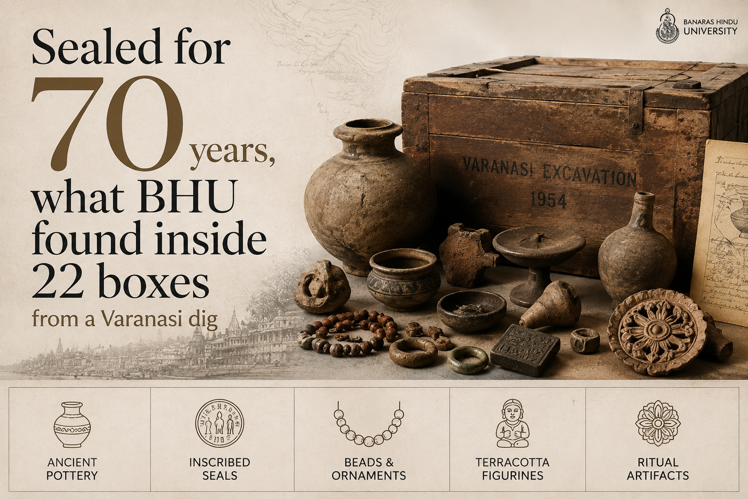 Sealed for 70 years, what BHU found inside 22 boxes from a Varanasi dig