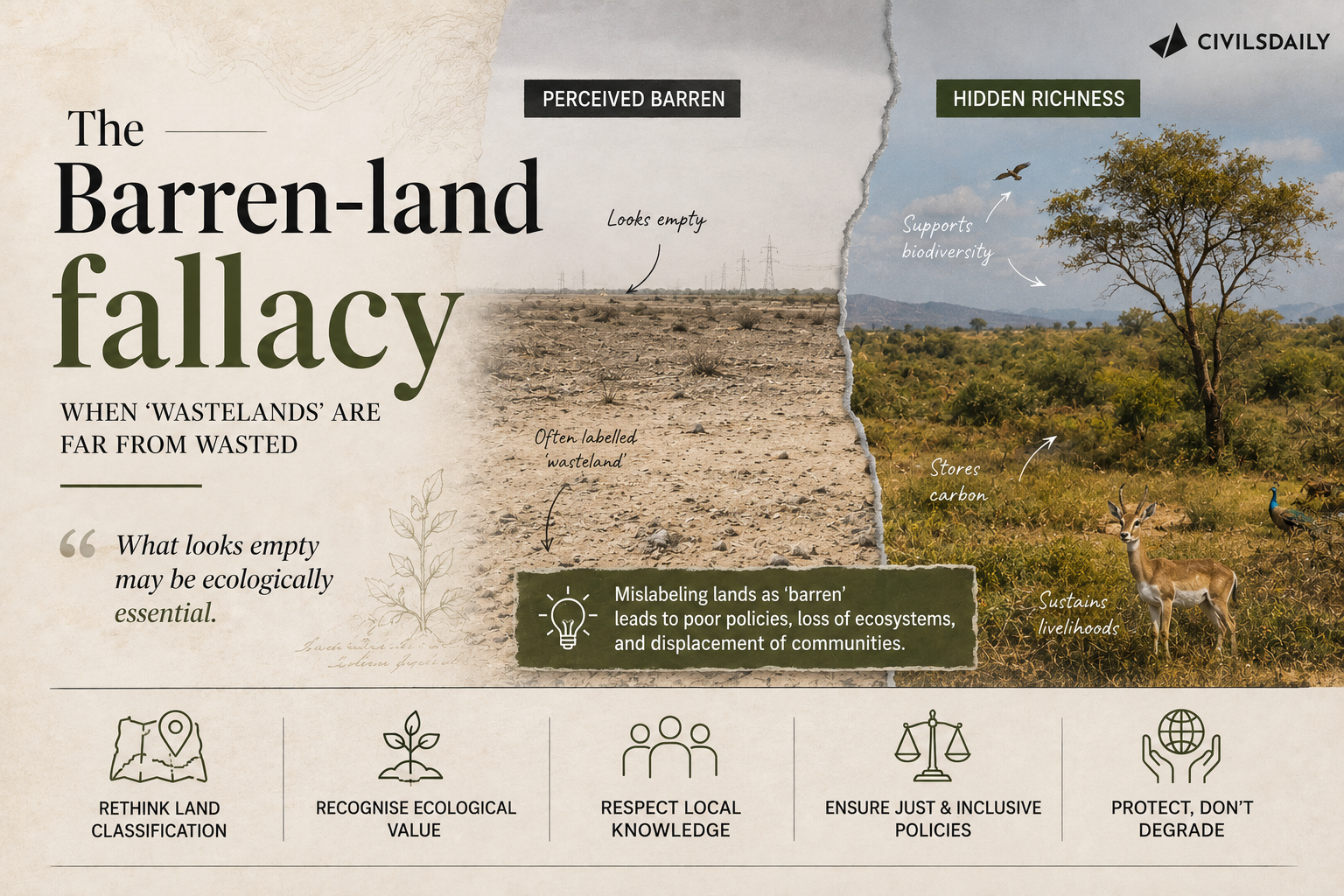 Barren-land fallacy