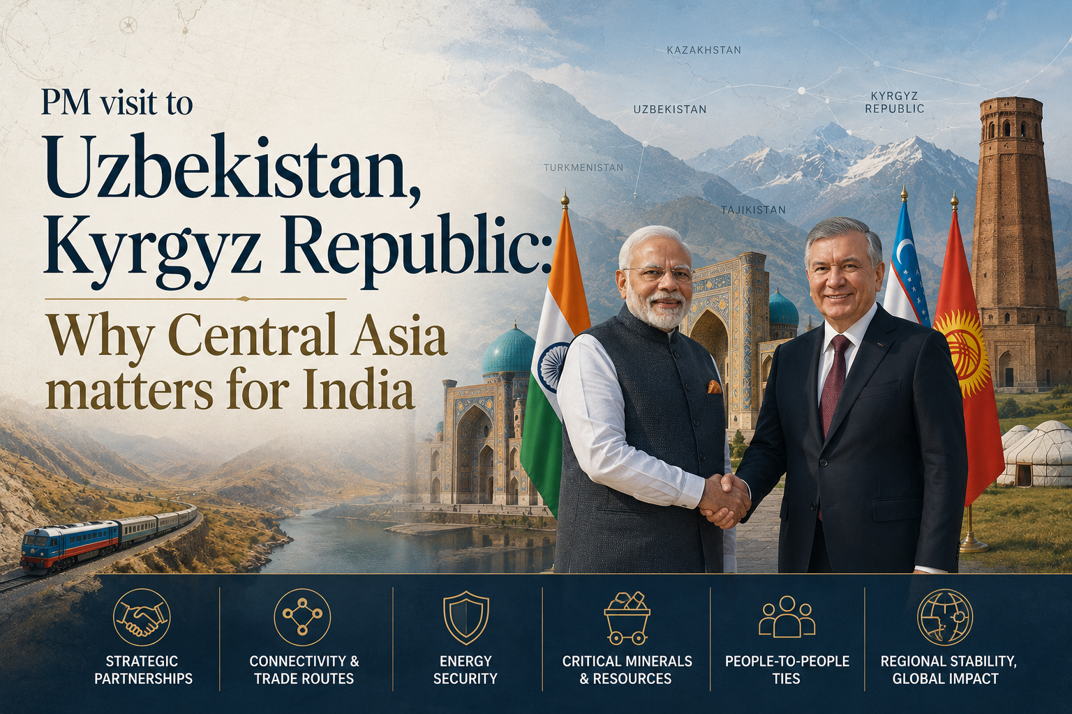 PM visit to Uzbekistan, Kyrgyz Republic: Why Central Asia matters for India (Explainer)