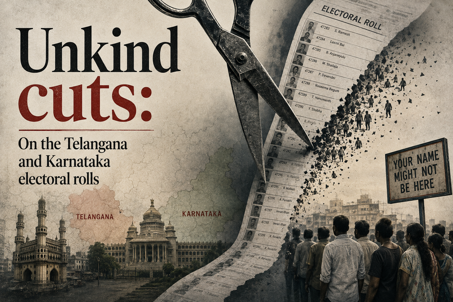 [29th August 2026] The Hindu OpED: Unkind cuts: On the Telangana and Karnataka electoral rolls