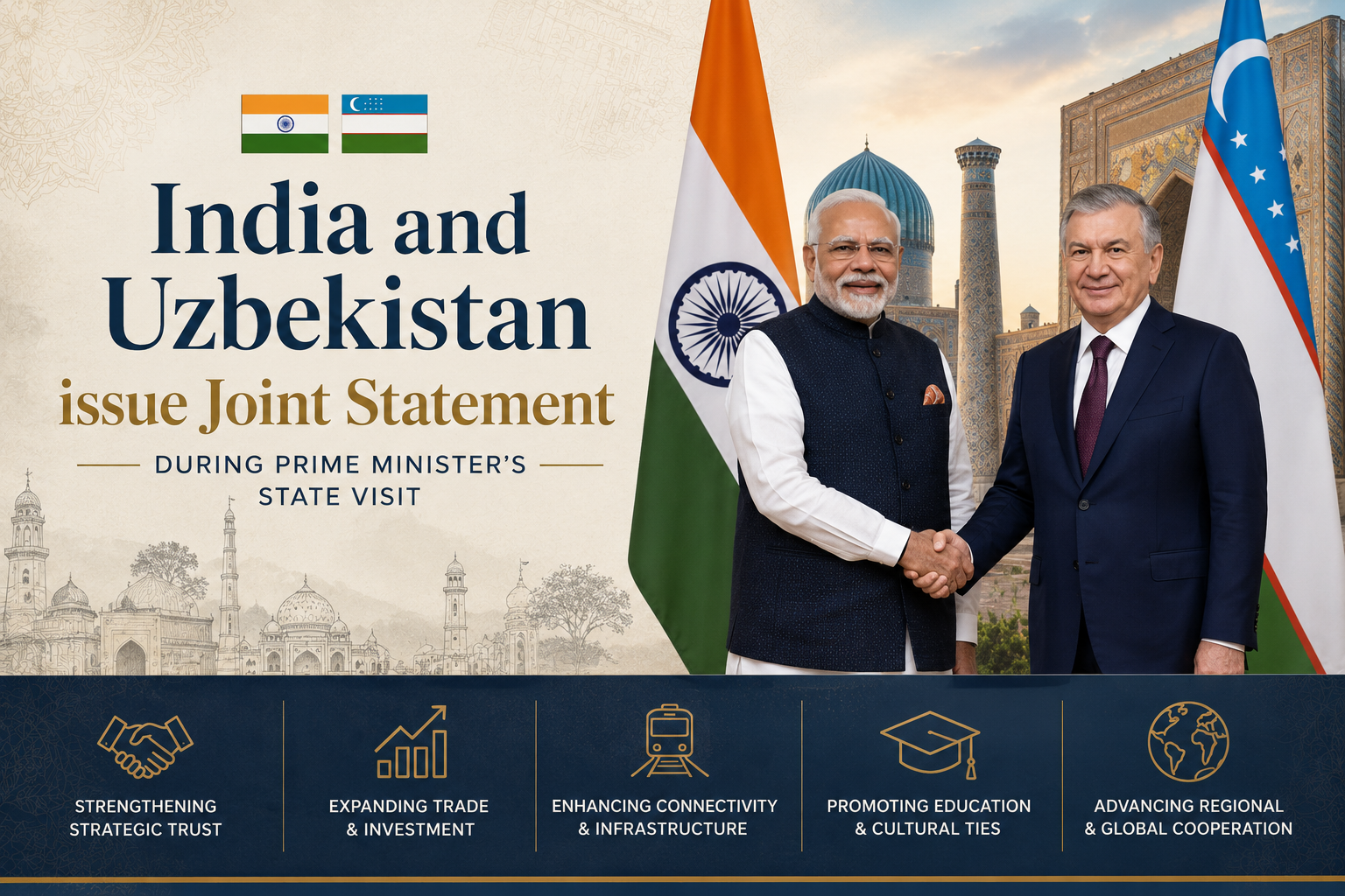 India and Uzbekistan issue Joint Statement during Prime Minister’s State Visit