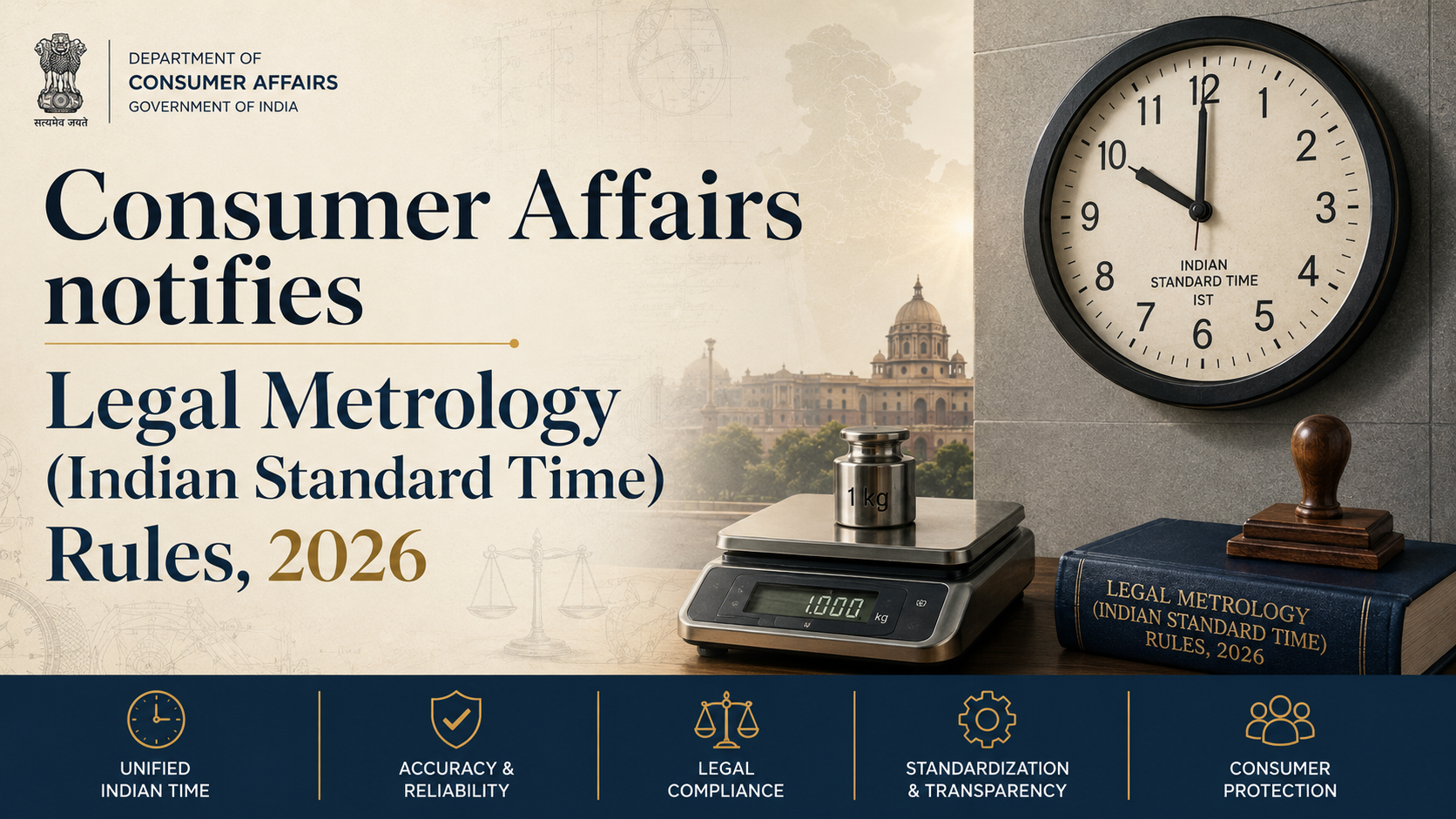 Consumer Affairs notifies Legal Metrology (Indian Standard Time) Rules, 2026