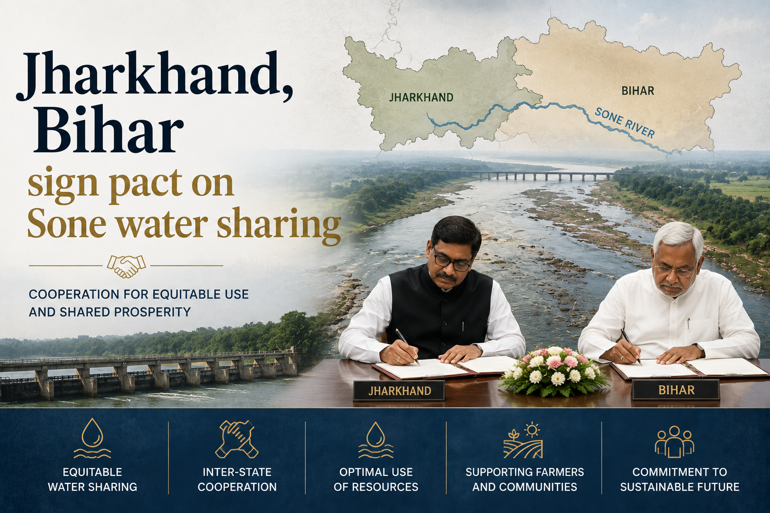 Jharkhand, Bihar sign pact on Sone water sharing