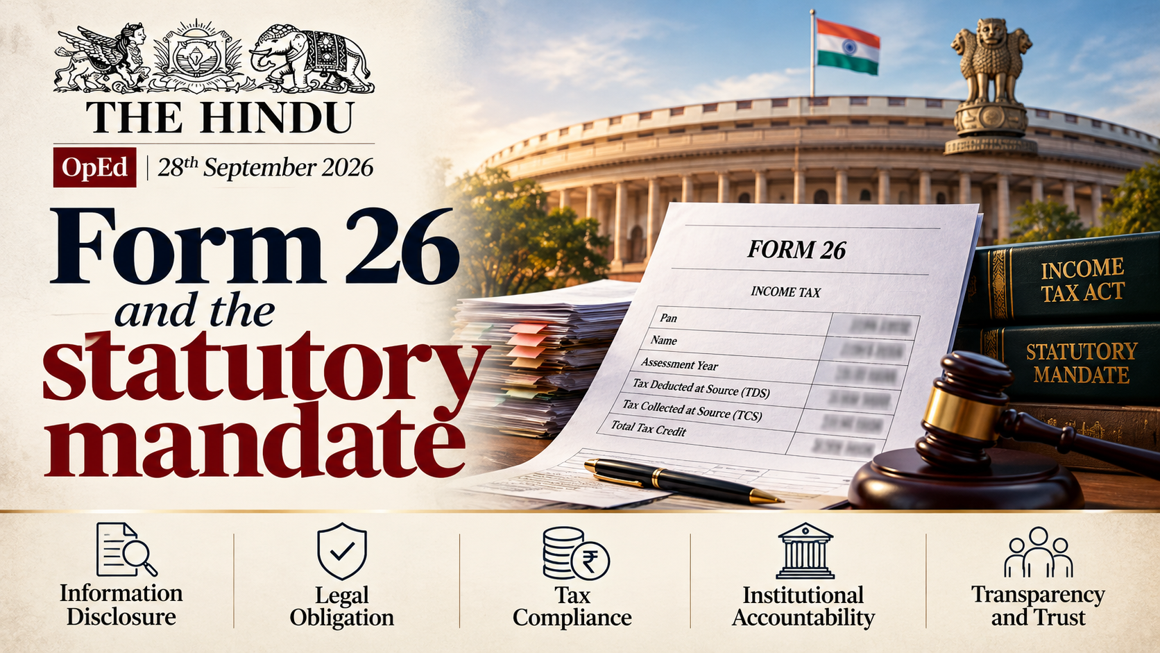 [28th September 2026] The Hindu OpED: Form 26 and the statutory mandate
