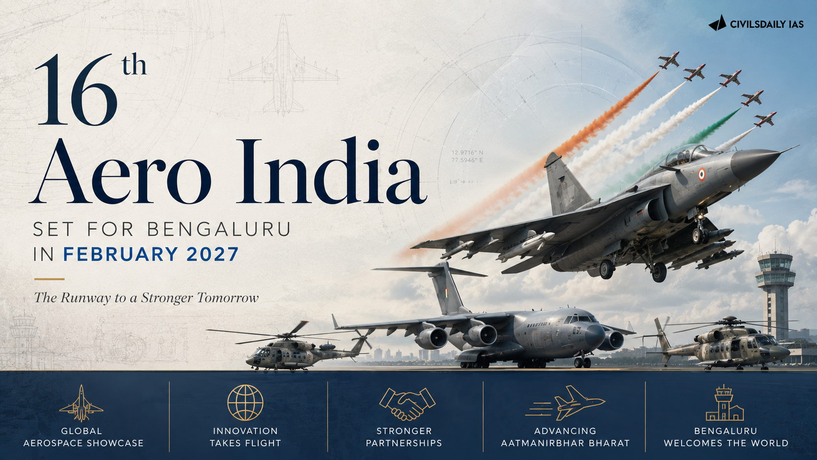 16th Aero India set for Bengaluru in February 2027