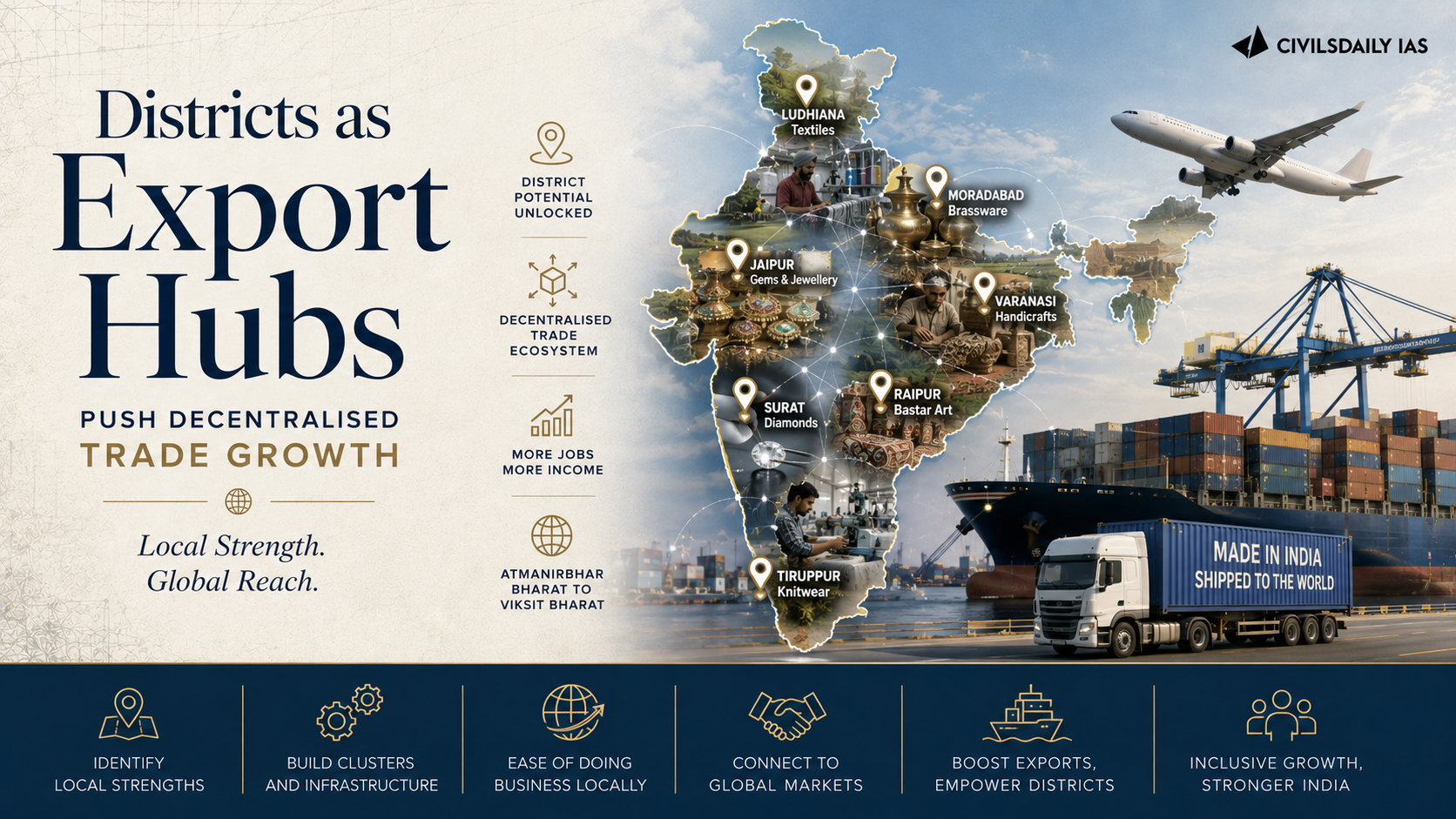 Districts as Export Hubs push decentralised trade growth