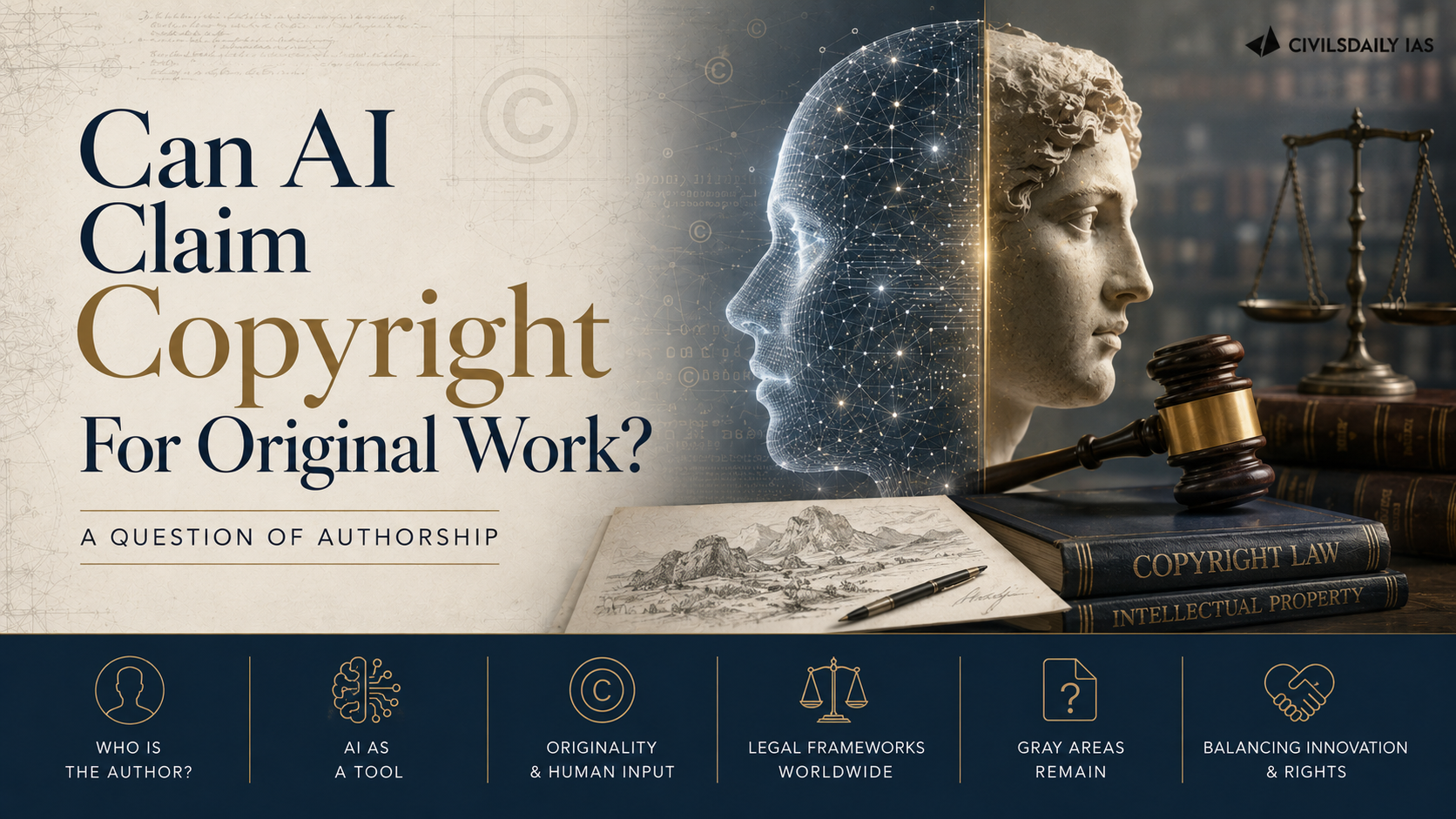 Can AI claim copyright for original work? A question of authorship