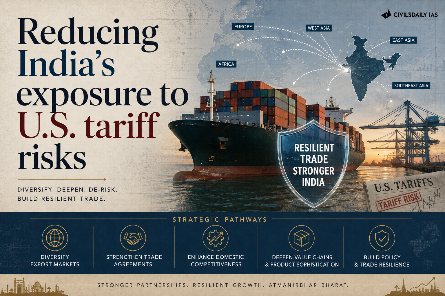 [3rd September 2026] The Hindu OpED: Reducing India’s exposure to U.S. tariff risks