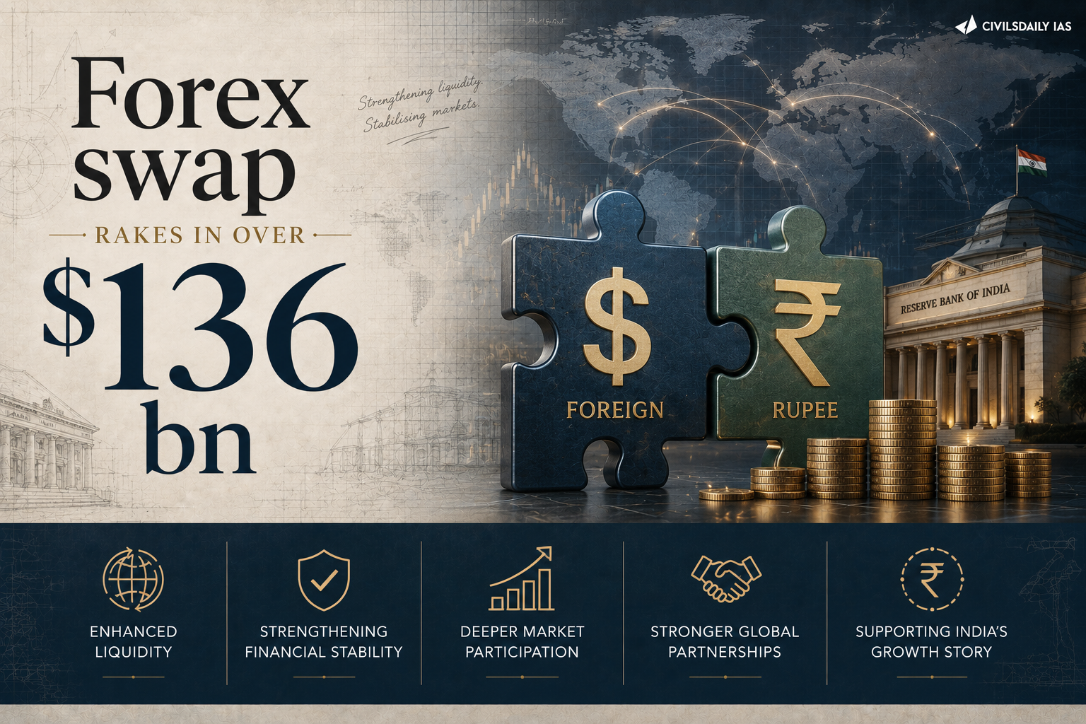 Forex swap rakes in over $136 bn