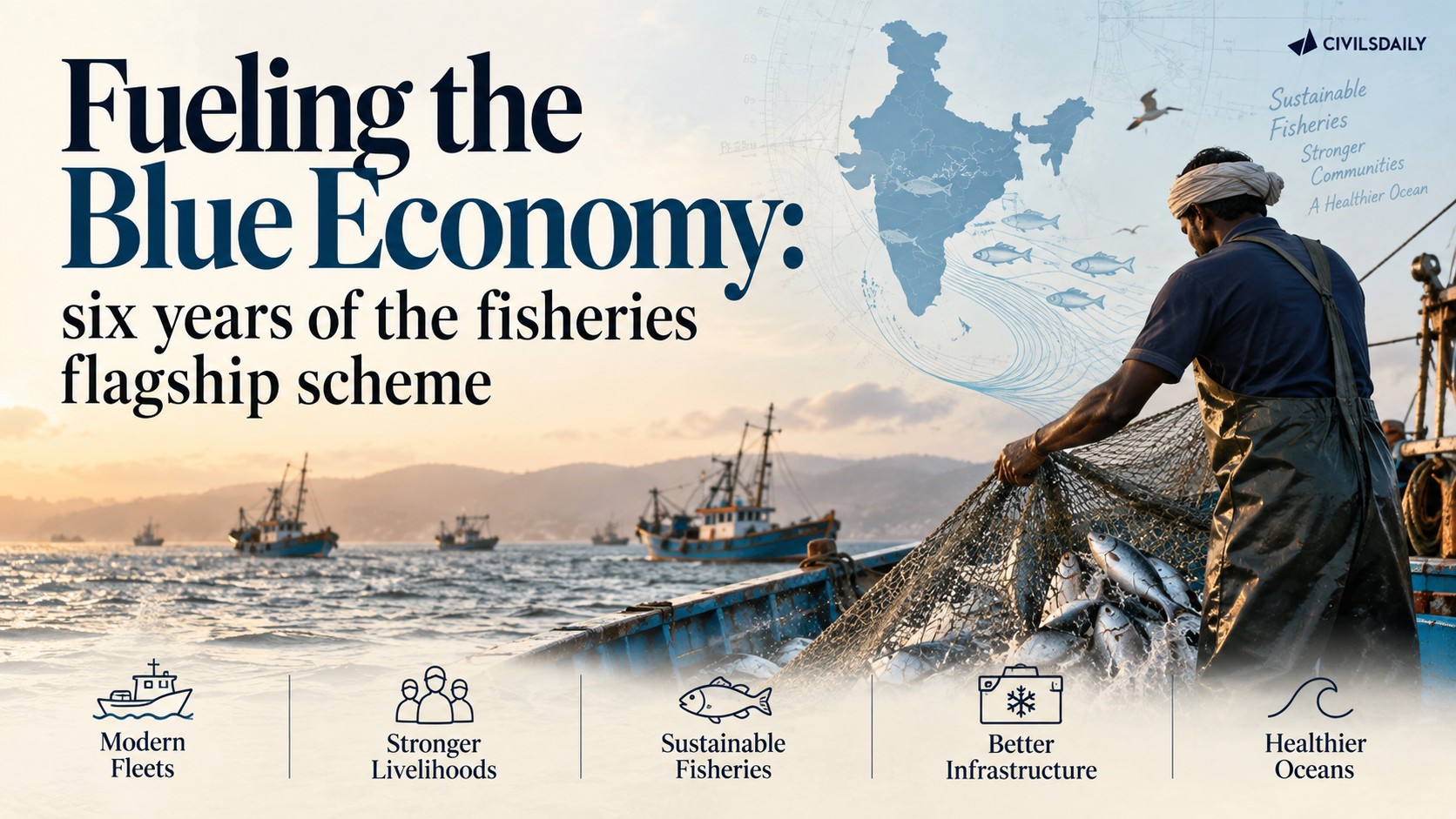 Fueling the Blue Economy: six years of the fisheries flagship scheme