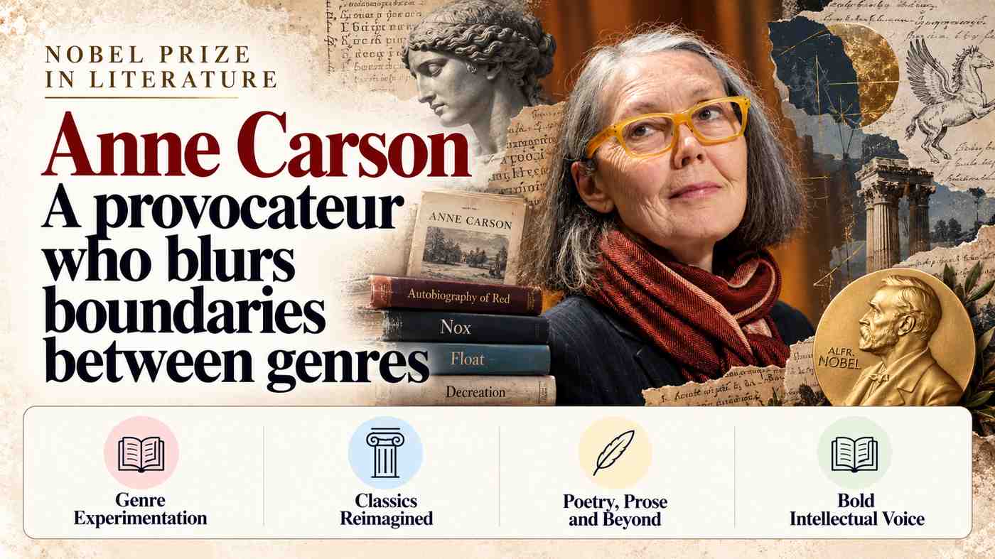 Nobel Prize in Literature: Anne Carson: A provocateur who blurs boundaries between genres