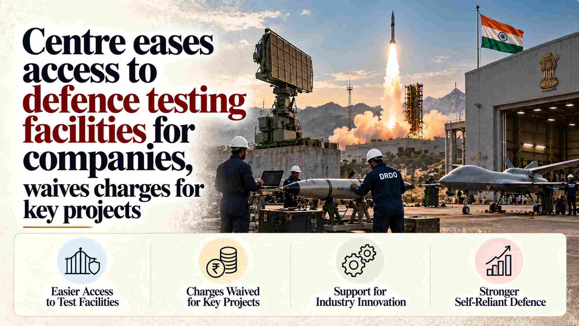 Centre eases access to defence testing facilities for companies, waives charges for key projects
