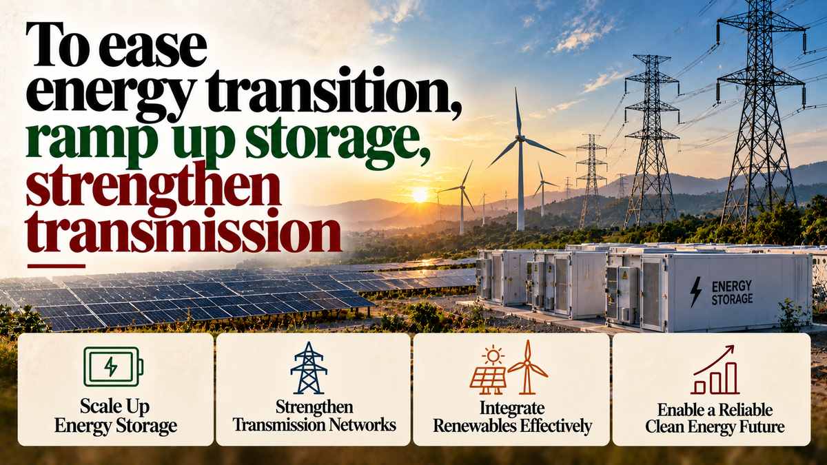 To ease energy transition, ramp up storage, strengthen transmission