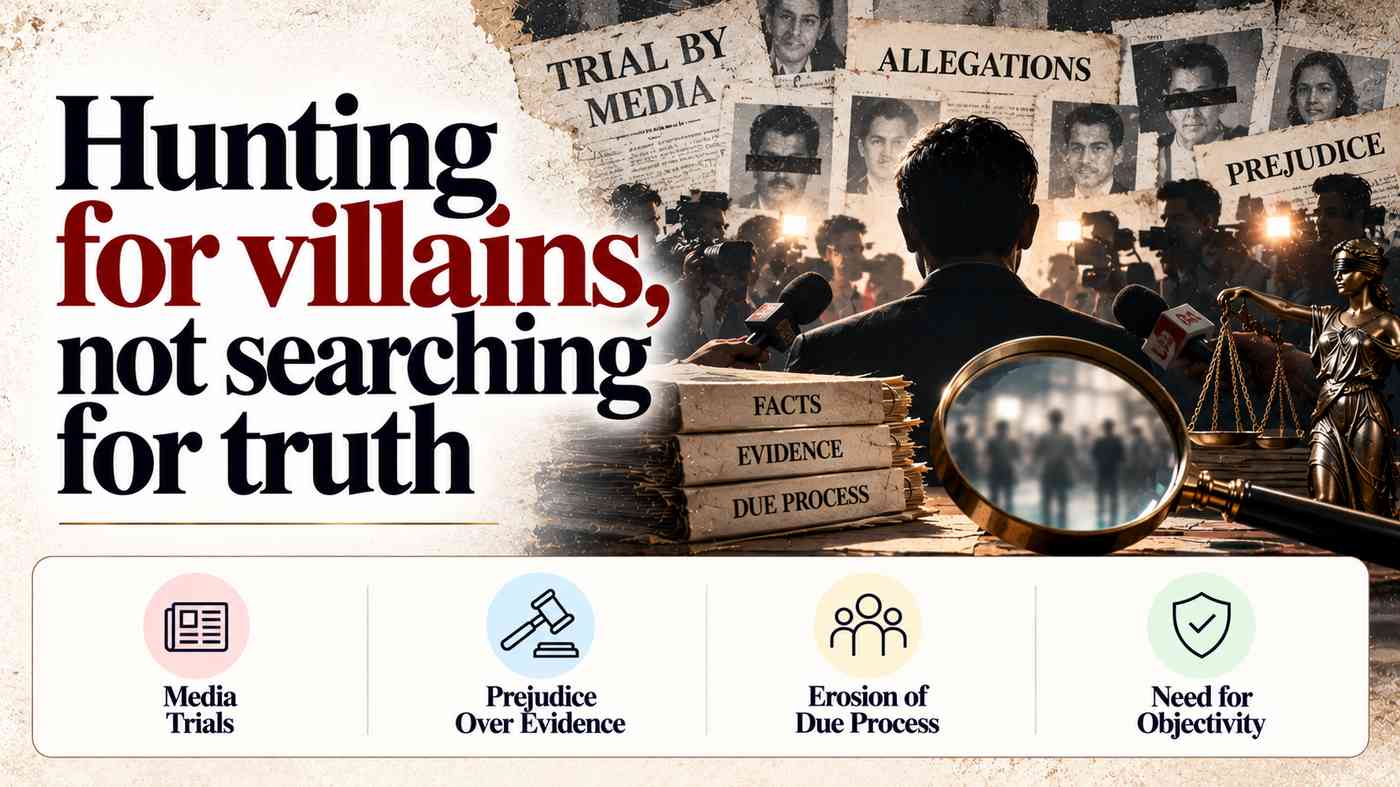Hunting for villains, not searching for truth