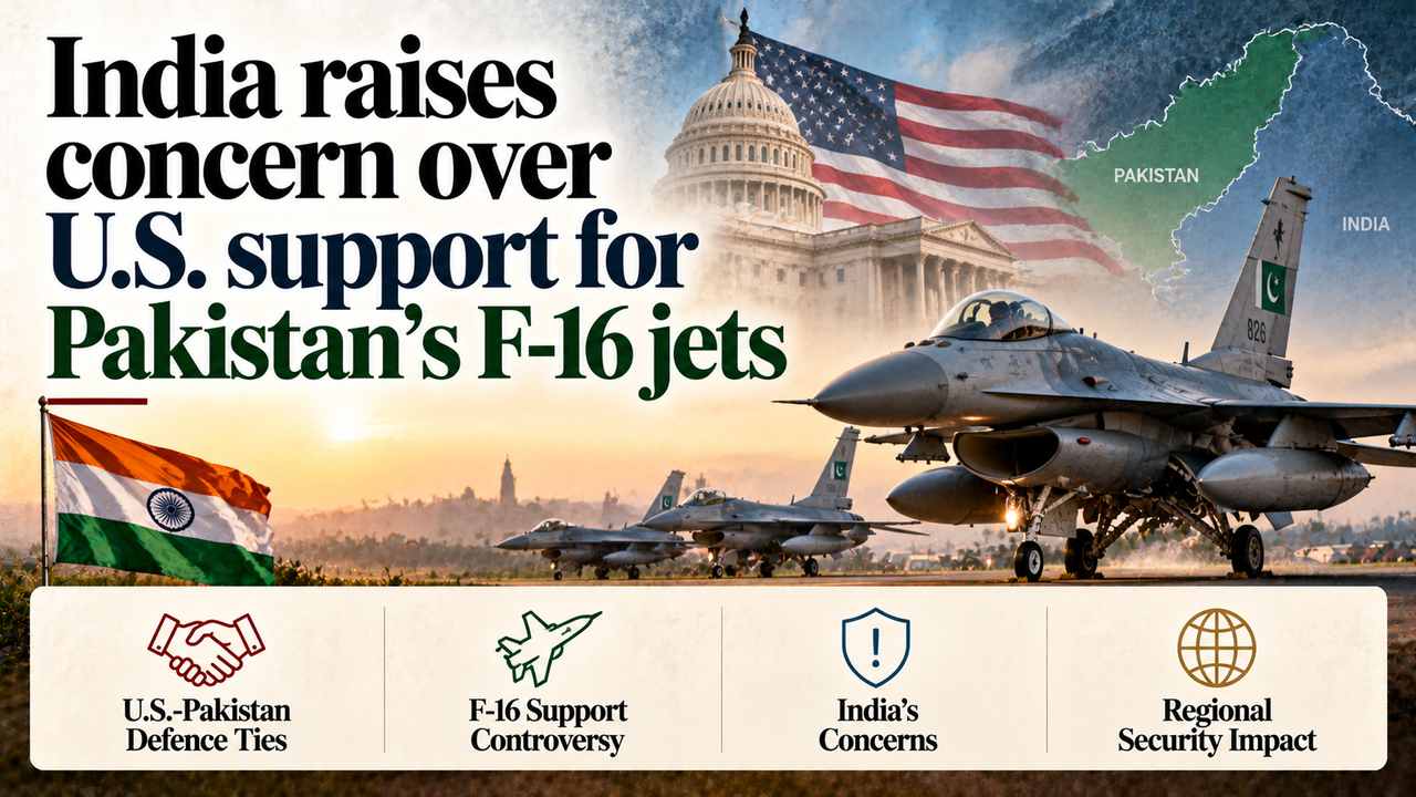 India raises concern over U.S. support for Pakistan’s F-16 jets