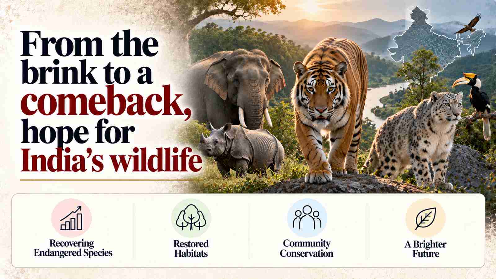 From the brink to a comeback, hope for India’s wildlife