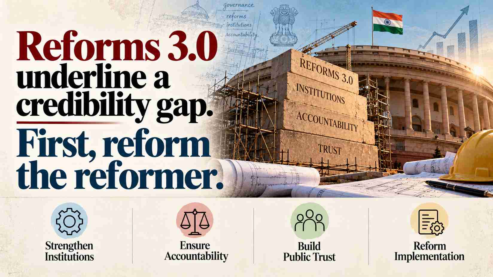 Reforms 3.0 underline a credibility gap. First, reform the reformer