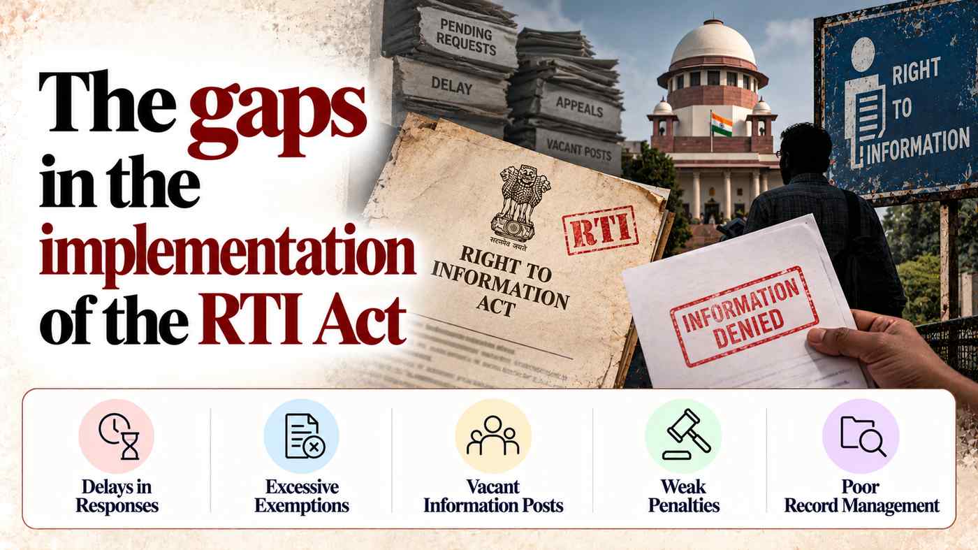 The gaps in the implementation of the RTI Act